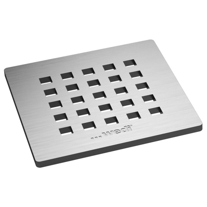 Wedi Fundo Fino Afvoerrooster 5.1 Vierkant Massief RVS
