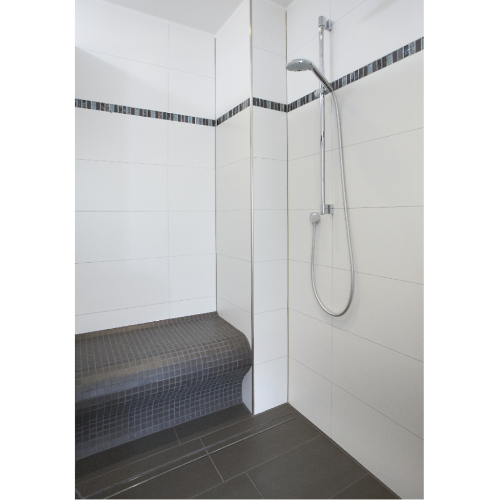 Wedi Sanoasa zitbank 3 rond - Designbank voor in de douche